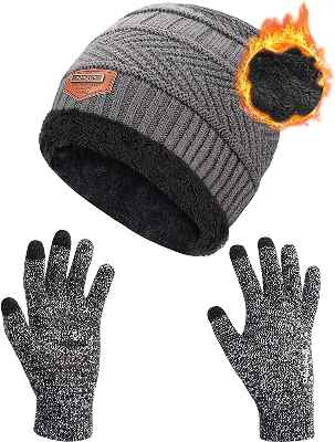 Conjunto gorro y guantes táctiles