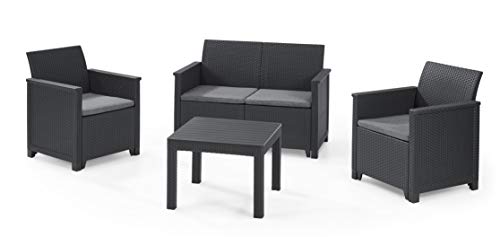 Conjunto jardin 4 plazas con mesa Keter Emma