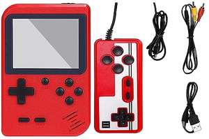 Consola Retro portatil con Pantalla de 3" y conexion a TV, bateria Recargable, para 1 o 2 Jugadores, Game Boy, 400 Juegos incluidos