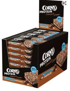 Corny - Protein Crunch & Cream Chocolate, Barritas Proteicas de Cereales con Chocolate con Leche, con 30% de Proteínas y Magnesio