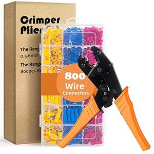 Crimpadora Terminales Electricos con 800 Terminales AWG23-0.50 - 6.00 mm²