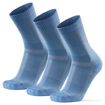 DANISH ENDURANCE LDR Crew Socks 39-42 Light Blue 3-pack