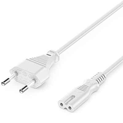 deleyCON 3m Cable de Alimentación Tipo C Euro Conector en el Zócalo C7 Cable Euro 8 Cable de Pequeños Electrodomésticos TV BLU-Ray DVD Receptor Accesorios Las Fuentes de Alimentación - Negro