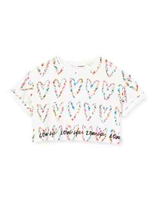 Desigual TS_Amore Camiseta, Blanco, 3-4 Años para Niñas