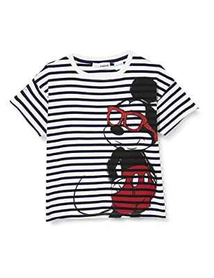 Desigual TS_Mickey Sunglasses Camiseta, White, 13/14 Chicas