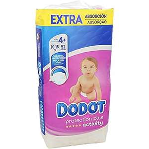 Dodot - Paquete con 52 pañales desechables, unisex, talla 4+ (10-15 kg)