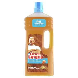 Don Limpio Limpia Suelos Madera Detergente Liquido 1.3l, PH Seguro para Limpieza y Cuidado de Suelos de Madera, Con Aceite de Almendras
