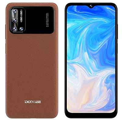 DOOGEE N40 Pro Android 11 Móvil Libres 4G, Helio P60 Octa-Core 6GB+128GB, 6.52'' HD+ Teléfono, Batería 6380mAh, Cámara Trasera Cuatro 20MP, Cámara Frontal 16MP, Huella Digital Dual SIM GPS Negro