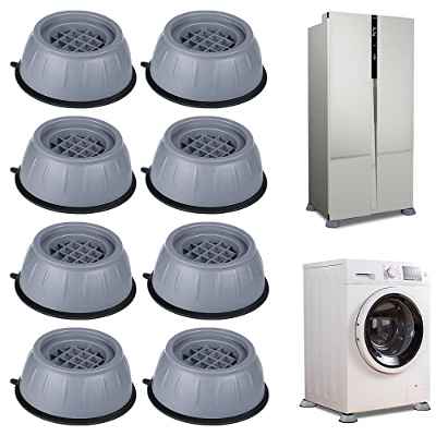 Dreamark 8 Piezas Pies Antivibracion Lavadora, Almohadillas Para Pies De Lavadora, Tacos De Goma Patas Para Lavadora, Accesorios Soporte Pies Lavadora Y Secadora Apto Para Lavadora, Nevera, Mesa