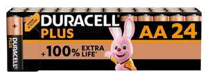 Duracell Plus pilas AA (pack de 24) - Alcalinas 1,5 V - Hasta 100 % de extra duración