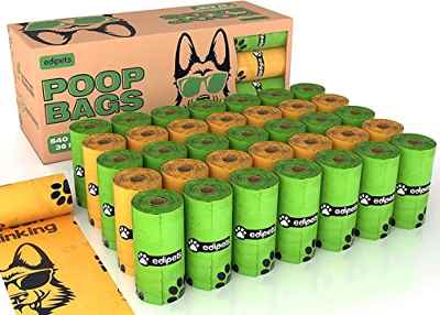 Edipets, Bolsas Caca Perro, Biodegradables, 36 Rollos, 540 unidades, Extra Grueso, A Prueba de Fugas, Bolsitas para Excrementos, Accesorios Perro, Dog Poop Bag (36 Rollos - 540 Unidades)