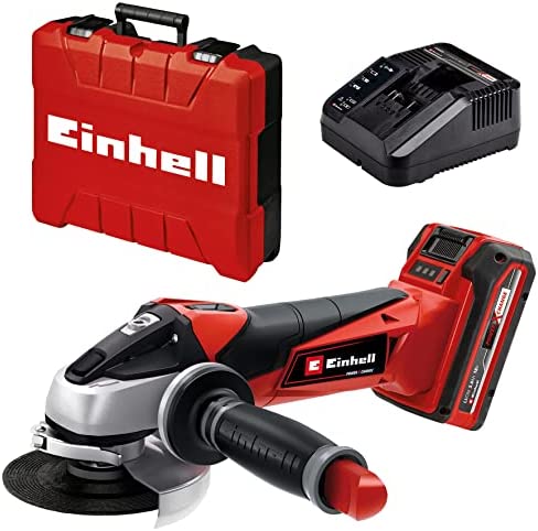 Einhell Amoladora angular con batería TE-AG 18/115 Li Kit Power X-Change