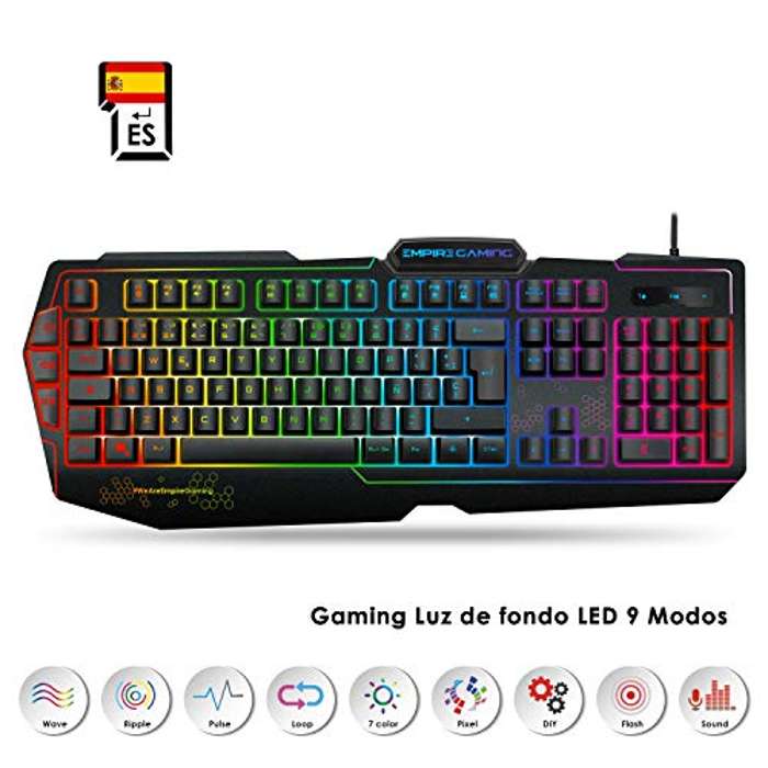 EMPIRE GAMING Teclado K900 QWERTY- 105 Teclas Semi-mecánicas