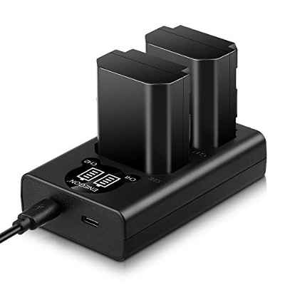 ENEGON 2X Sony NP-FZ100 Batería de Repuesto con Cargador de Pantalla LED para Sony Alpha 9, Sony Alpha 9R, Sony A9, Sony A9R, Sony Alpha 9S, Sony A7III, Sony A7RIII, Sony A7R3, Sony A7R4, Sony A7RIV.