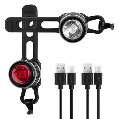 Flintronic Luz Bicicleta LED, Luz Bicicleta Recargable USB, Luz para Bicicleta de Montaña con Ojo de Gato, Súper Brillante Luz LED para Bicicleta Segura y Fácil de Instalar para Ciclistas