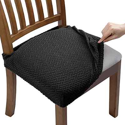 Fuloon Fundas Sillas Comedor, Fundas Protectoras para Sillas Elasticas,Funda Asiento Silla Desmontables Lavables para Comedor Hotel Banquete de Boda Decoración,6 Funda sillas Comedor