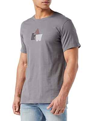 G-STAR RAW, hombres Camiseta RAW Logo, Gris (granite 336-1468), S