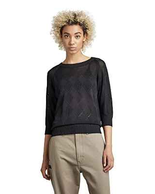 G-STAR RAW Punto 1 SL Knit Sudadera, Negro (Caviar B754-d301), XS para Mujer