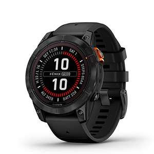 Garmin fēnix 7 Pro Solar, GPS Multideporte con Carga Solar, Linterna LED, frecuencia cardíaca, mapas, música y 22 días de batería, Negro