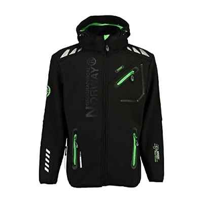 Geographical Norway- Chaqueta SOFTSHELL niño ROYAUTE Negro/Verde fluor Talla 8