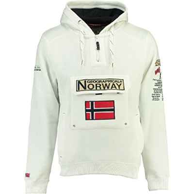 Geographical Norway - Sudadera DE Hombre GYMCLASS Blanco S