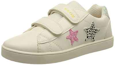 Geox J Kathe Girl, Zapatillas, Blanco, 34 EU