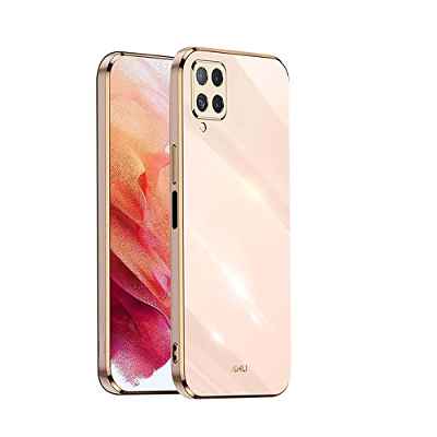 GOGME Funda para Samsung Galaxy A22 4G Edition/Galaxy M22, Carcasa Suave Silicona TPU de Galvanoplastia Cubierta Delgado, Protector TPU a Prueba de Golpes Case Cover. Rosado