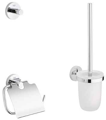 Grohe Essentials - Conjunto de accesorios de baño 3 en 1, color cromo (Ref.40407001)