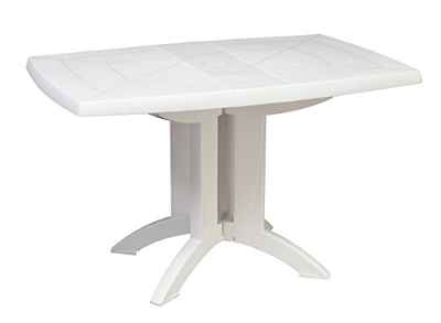 Grosfillex 52149004 Mesa Vega Abatible 118 x 77, Blanco, 118 x 77 x 72 cm