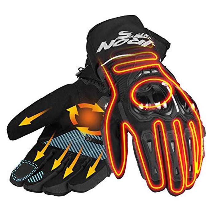Guantes calefactables para moto 12V Recargables 3 Temperaturas
