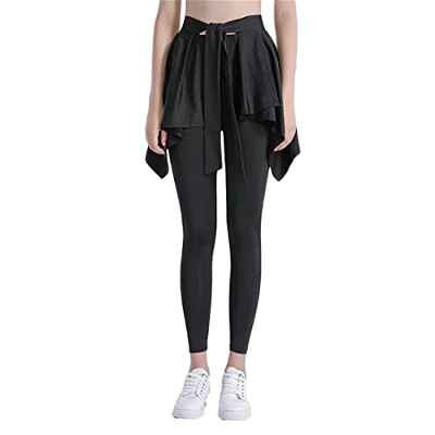 GUKOO Ropa de Tenis Tela elástica 2 en 1 con Bolsillos Falda Corta Deportiva Pantalones de Yoga para Mujer Falda Corta para Correr Faldas de Tenis Golf Rock Legging