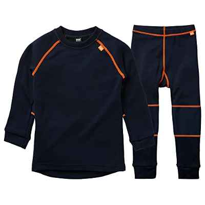 Helly Hansen HH LIFA Merino Baselayer Thermal Conjunto de Camisa y Pantalon, Unisex niños, Azul Marino, 3