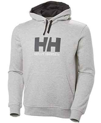 Helly Hansen Logo Hoodie Sudadera para hombre con capucha, sudadera casual de algodón para uso diario y actividades al aire libre