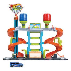 Hot Wheels City Mega torre lavado de coches Pista para vehículos de juguete para jugar con agua, regalo +4 años