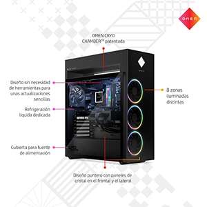 HP OMEN 45L GT2Ordenador de Sobremesa Gaming (AMD Ryzen 7 5800X, 16 GB RAM, 1 TB SSD, NVIDIA GeForce RTX 3070 Ti, Windows 11 Home)