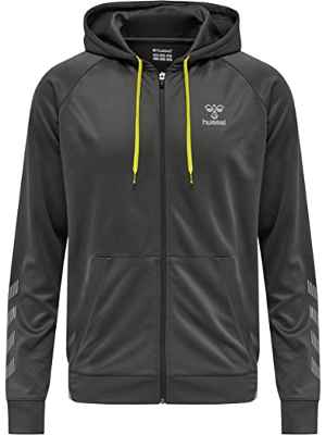 hummel Hmlgg12 Action Zip Hoodie HmlGG12-Sudadera con Cremallera, Hombre, Forged Iron, Medium