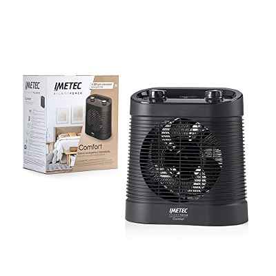 Imetec Silent Power Comfort, Calefactor Silencioso y Compacto, 2100 W, 4 Funciones, Termostato Ambiente y de Seguridad, Función Antihielo, Asa
