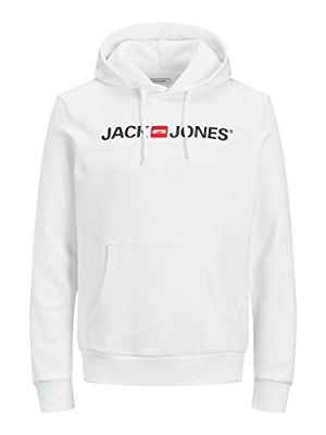 Jack & Jones Jjecorp Old Logo-Sudadera con Capucha, White/Detalle: RG Fit, XL para Hombre