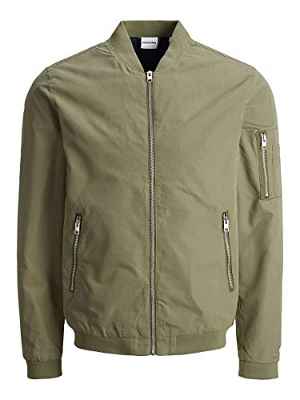 Jack & Jones Jjerush Bomber Noos Chaqueta, Verde Oscuro, L para Hombre