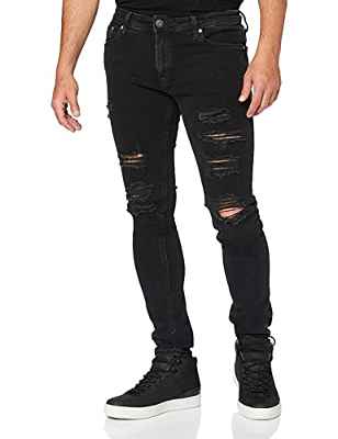 Jack & Jones Jjiliam Jjoriginal Am 502 Lid STS Vaqueros Skinny, Negro (Black Denim), 31W / 30L para Hombre