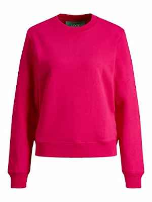 Jack & Jones Jjxx Jxaya LS Relaxed Every Sweat Noos Sudadera, Rosa Brillante, S para Mujer
