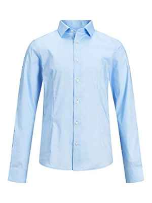 Jack & Jones Jprparma Camiseta L/S Jr STS Camisa, Cashmere Blue, 152 cm para Niños