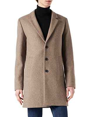 Jack & Jones Mens JJEMOULDER Wool Coat SN Wollmantel, Greige, Large