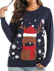 Jersey con reno navideño