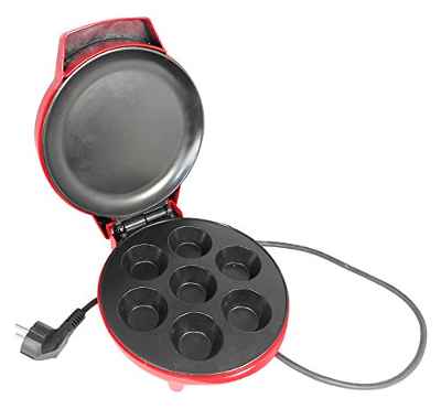 Jocca 5512 Máquina de Hacer Cupcakes, Color Rojo, 900 W, Aluminio