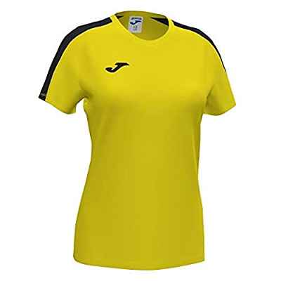 Joma Academy Camiseta Juego Manga Corta, Niñas, Amarillo Negro, 2XS