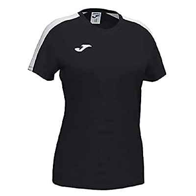 Joma Academy Camiseta Juego Manga Corta, Niñas, Negro-Blanco, XS
