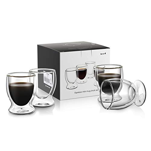 Juego de 4 vasos café doble pared
