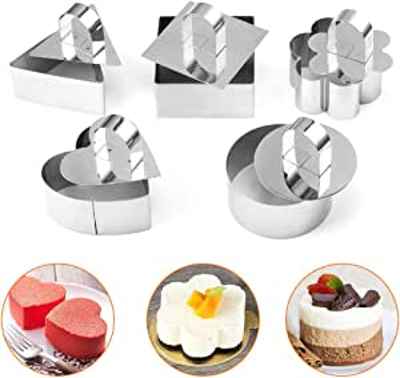 Juego de 5 moldes para repostería 