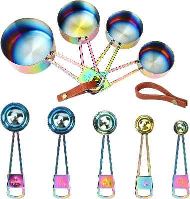 Juego de cucharas y tazas medidoras Upkey de acero inoxidable